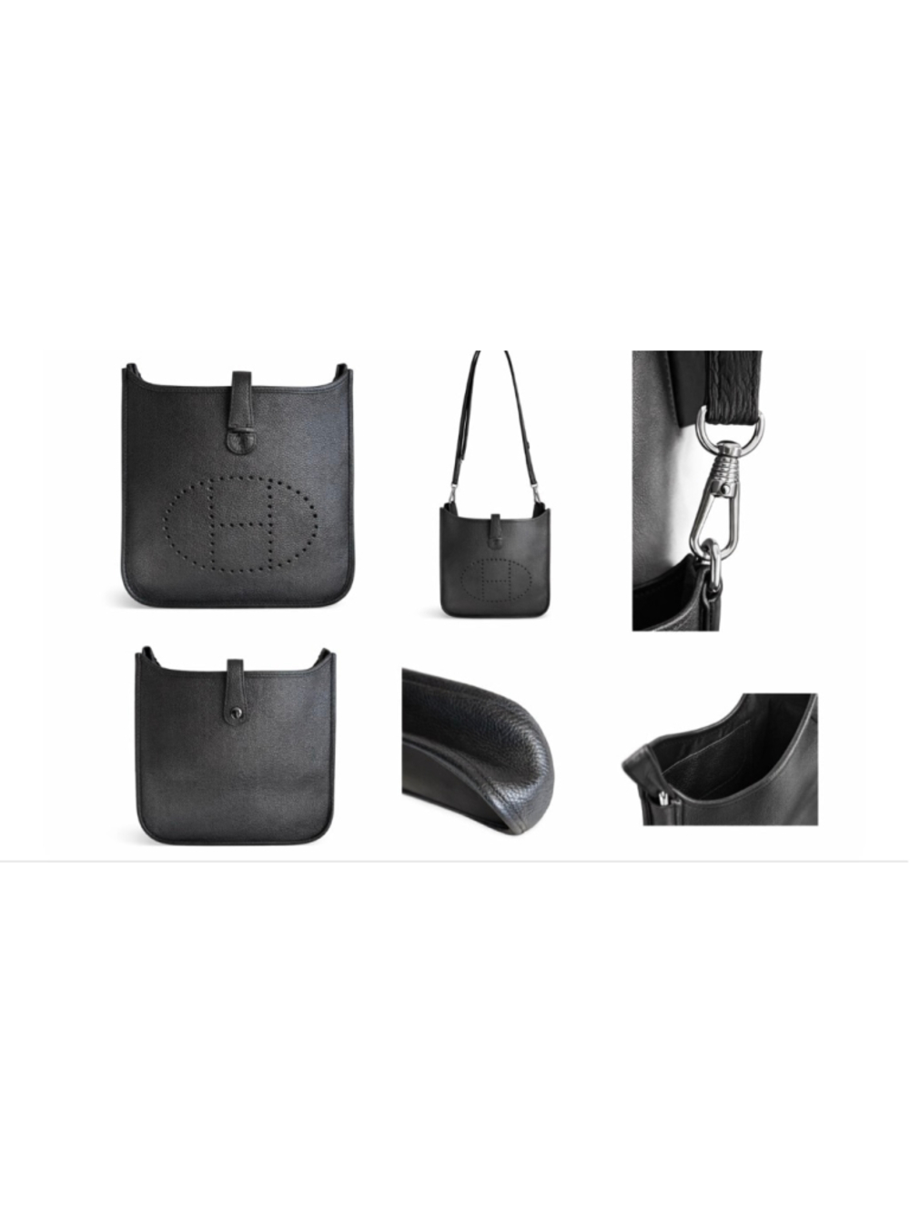 Women's Hermès Black Evelyne TPM Crossbody Bag